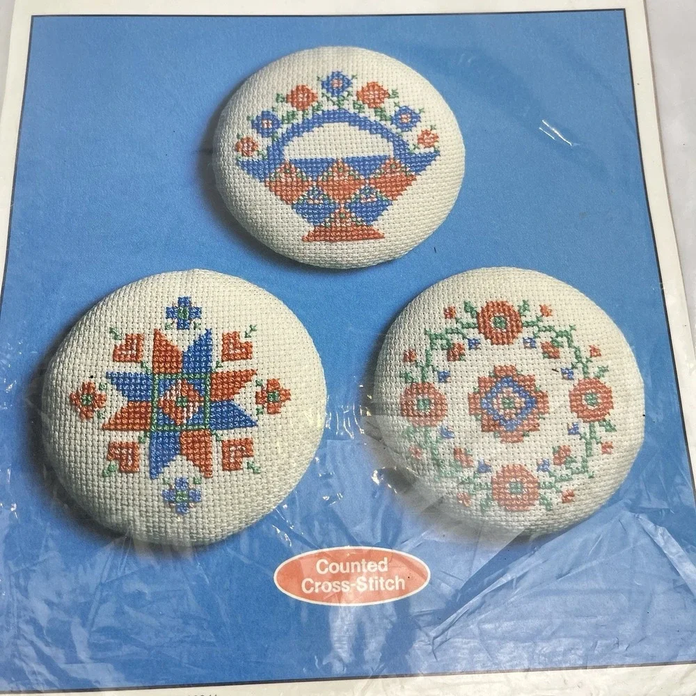 Current Country Cross Stitch Complete Magnets Kit Vintage 7074-6 New Sealed 1984